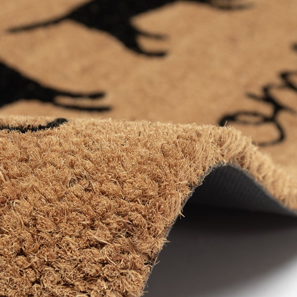 Trans Ocean Liora Manne Natura Three Dogs Holiday Outdoor Mat - Festive Welcome Decor For Pet Lovers 1'6"X2'6" Natural Coir Ntr12206712