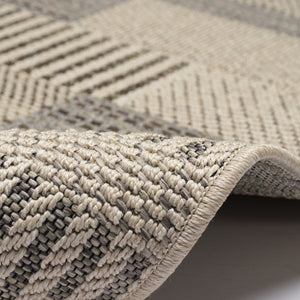 Trans Ocean Liora Manne Riviera Bands Indoor/Outdoor Area Rug - Stylish Geometric Design For Modern Spaces Natural Polypropylene Rva57684612