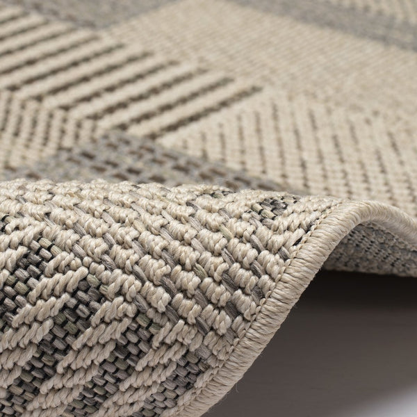 Trans Ocean Liora Manne Riviera Bands Indoor/Outdoor Area Rug - Stylish Geometric Design For Modern Spaces Natural Polypropylene Rva57684612