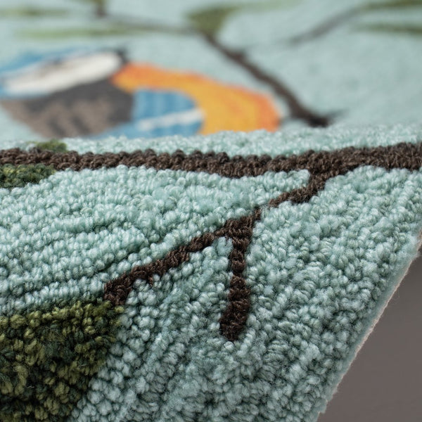 Trans Ocean Liora Manne Ravella Birds On Branches Indoor/Outdoor Area Rug - Whimsical Garden Decor Piece Blue Polypropylene,Acrylic Rvlr8227004