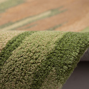 Trans Ocean Liora Manne Tivoli Plush Handmade Wool Area Rug - Contemporary Abstract Design For Elegant Spaces Green Wool Tivr8814306