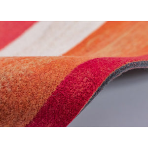 Trans Ocean Liora Manne Visions Ii Handmade Area Rug - Contemporary Painted Stripes For Indoor/Outdoor Use Red Polyester Vcfr8431324