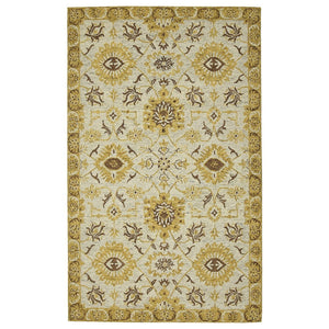 Amer Rugs Romania Hand-hooked Floral Area Rug In Luxurious Wool, Perfect For Stylish Home Décor And Comfort Gold Wool Rom30203