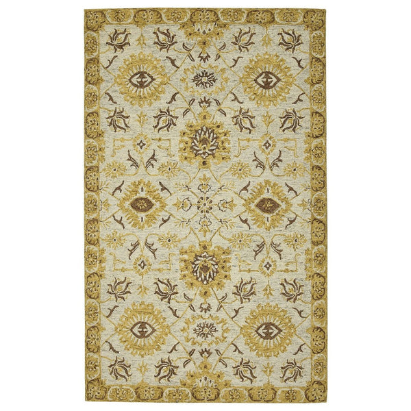 Amer Rugs Romania Hand-hooked Floral Area Rug In Luxurious Wool, Perfect For Stylish Home Décor And Comfort Gold Wool Rom30203