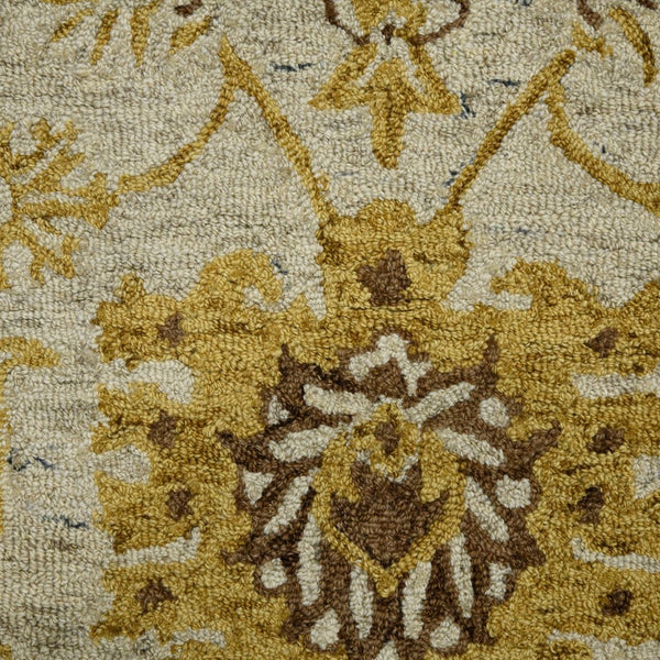 Amer Rugs Romania Hand-hooked Floral Area Rug In Luxurious Wool, Perfect For Stylish Home Décor And Comfort Gold Wool Rom30203