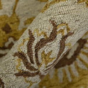 Amer Rugs Romania Hand-hooked Floral Area Rug In Luxurious Wool, Perfect For Stylish Home Décor And Comfort Gold Wool Rom30203