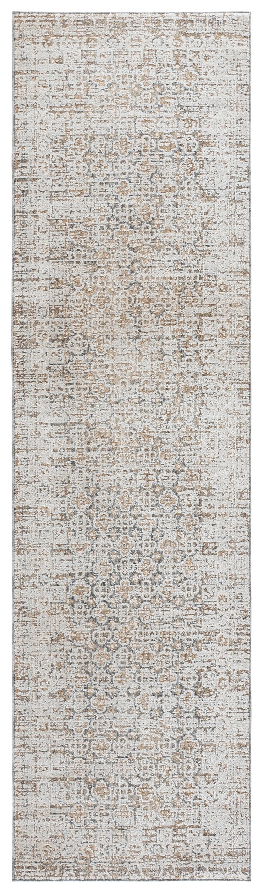 Safavieh Romance Ivory And Grey-Brown Transitional Area Rug From Turkey — Low Pile, Durable, Easy-Care Foundation 9'-0" x 12'-0" ROM300F-9