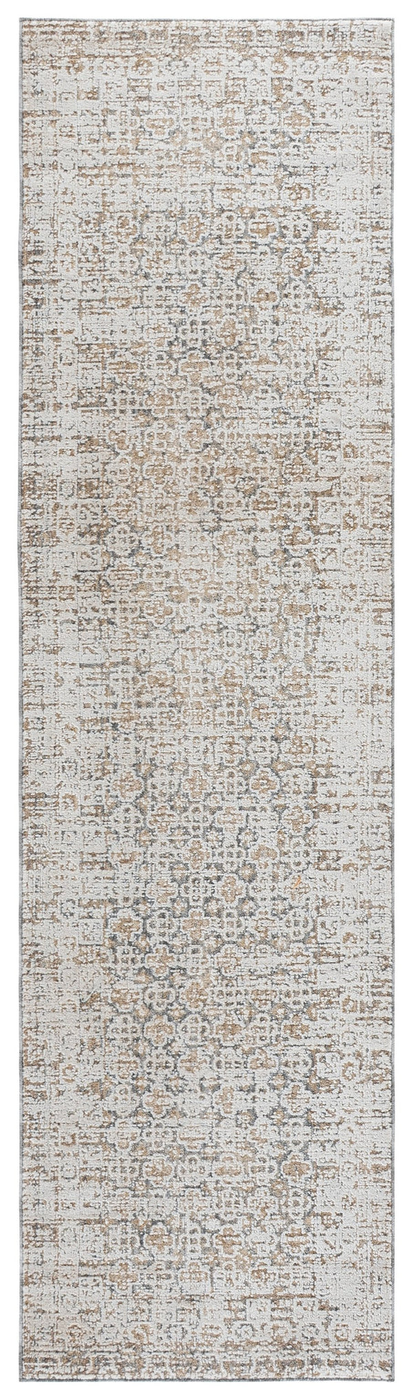 Safavieh Romance Ivory And Grey-Brown Transitional Area Rug From Turkey — Low Pile, Durable, Easy-Care Foundation 9'-0" x 12'-0" ROM300F-9