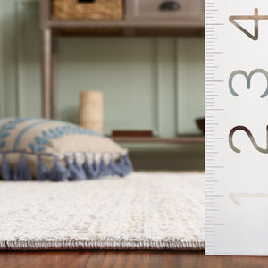 Safavieh Romance Low-Pile Ivory Runner With Grey-Brown Accents — Durable Power-Loomed Polyester Blend, Easy Care 2'-0" x 8'-0" ROM300F-28