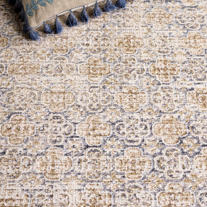 Safavieh Romance Ivory And Grey-Brown Transitional Area Rug From Turkey — Low Pile, Durable, Easy-Care Foundation 9'-0" x 12'-0" ROM300F-9