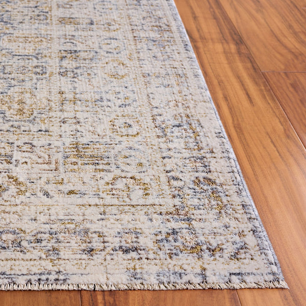 Safavieh Romance Low-Pile Ivory Runner With Grey-Brown Accents — Durable Power-Loomed Polyester Blend, Easy Care 2'-0" x 8'-0" ROM300F-28