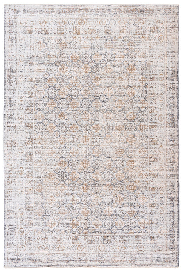 Safavieh Romance Low-Pile Ivory Runner With Grey-Brown Accents — Durable Power-Loomed Polyester Blend, Easy Care 2'-0" x 8'-0" ROM300F-28