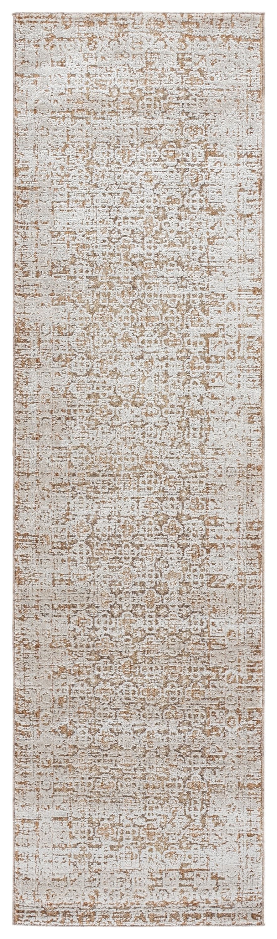 Safavieh Romance Ivory And Brown Low-Profile Area Rug — Power-Loomed Turkish Polyester, Durable Elegant Anchor 9'-0" x 12'-0" ROM300T-9