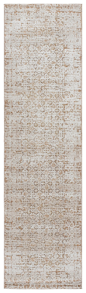 Safavieh Romance Ivory And Brown Low-Profile Area Rug — Power-Loomed Turkish Weave, Durable Stain-Resistant Elegance 2'-0" x 8'-0" ROM300T-28