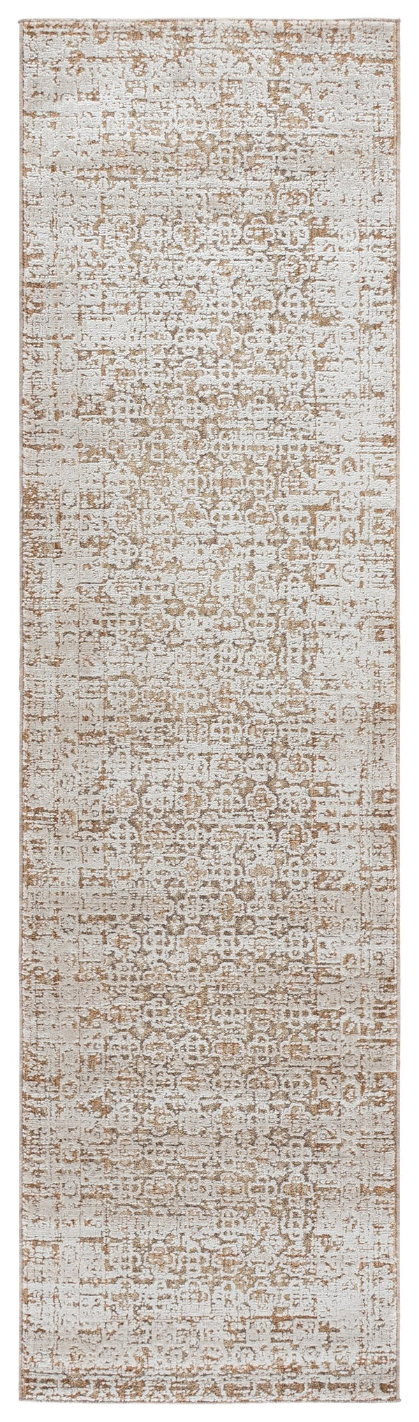 Safavieh Romance Ivory And Brown Low-Profile Area Rug — Power-Loomed Turkish Weave, Durable Stain-Resistant Elegance 2'-0" x 8'-0" ROM300T-28