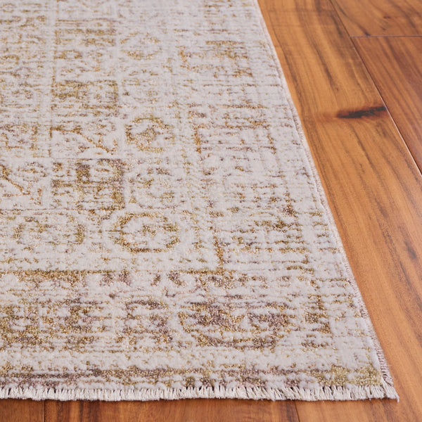 Safavieh Romance Ivory And Brown Low-Profile Area Rug — Power-Loomed Turkish Weave, Durable Stain-Resistant Elegance 2'-0" x 8'-0" ROM300T-28
