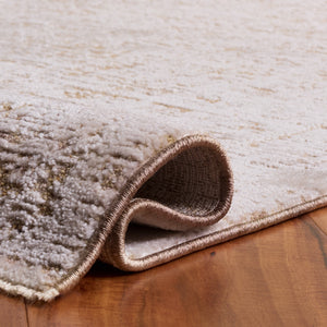 Safavieh Romance Ivory And Brown Low-Profile Area Rug — Power-Loomed Turkish Weave, Durable Stain-Resistant Elegance 2'-0" x 8'-0" ROM300T-28
