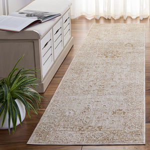 Safavieh Romance Neutral Beige & Ivory Runner Rug — Power-Loomed Turkish Polyester Pile For Soft Durability 2'-0" x 8'-0" ROM310B-28
