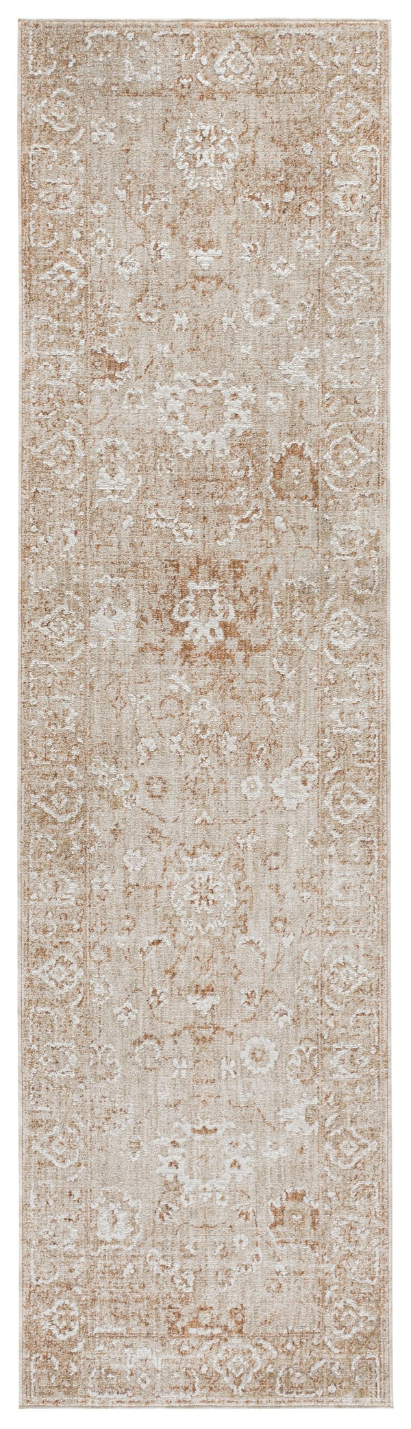 Safavieh Romance Neutral Beige & Ivory Runner Rug — Power-Loomed Turkish Polyester Pile For Soft Durability 2'-0" x 8'-0" ROM310B-28