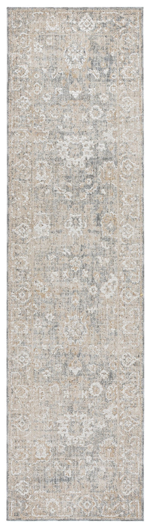Safavieh Romance Contemporary Grey & Ivory Runner Rug — Low-Profile, Stain-Resistant Polyester Pile, Turkish Craftsmanship 2'-0" x 8'-0" ROM310F-28