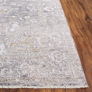 Safavieh Romance Contemporary Grey & Ivory Runner Rug — Low-Profile, Stain-Resistant Polyester Pile, Turkish Craftsmanship 2'-0" x 8'-0" ROM310F-28