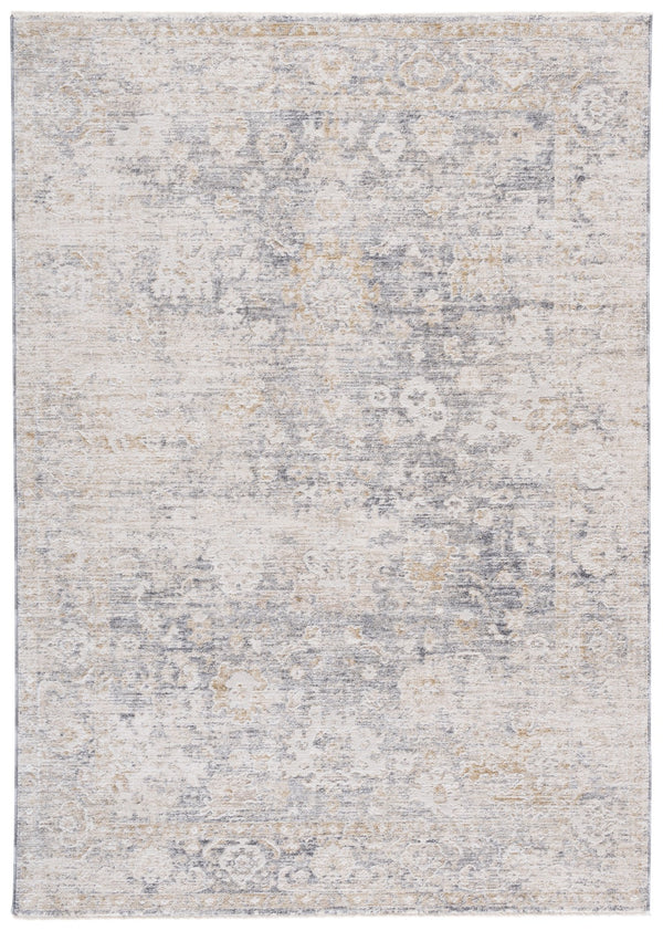 Safavieh Romance Contemporary Grey & Ivory Runner Rug — Low-Profile, Stain-Resistant Polyester Pile, Turkish Craftsmanship 2'-0" x 8'-0" ROM310F-28