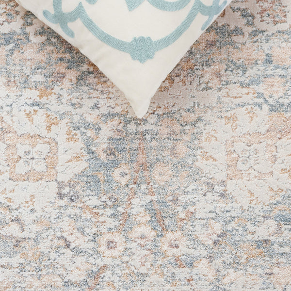 Safavieh Romance Transitional Power-Loomed Rug From Turkey In Soothing Blue Beige Ivory For Elegant Rooms 9'-0" x 12'-0" ROM312M-9