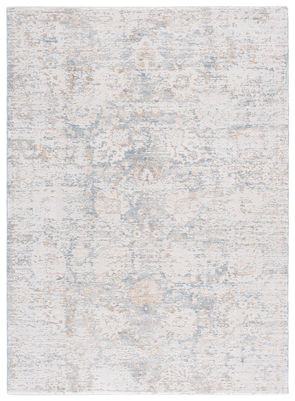 Safavieh Romance Blue Beige Ivory Runner — Low-Profile Durable Power-Loomed Hallway Rug, Transitional Style 2'-0" x 8'-0" ROM312M-28