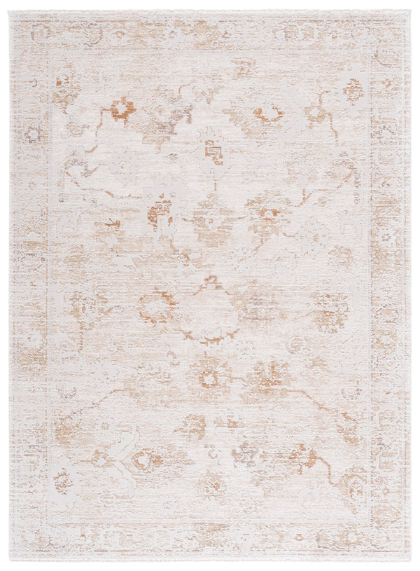 Safavieh Romance Transitional Ivory Runner With Beige & Rust Accents — Low-Profile, Durable Polyester Pile For Hallways 2'-0" x 8'-0" ROM316A-28