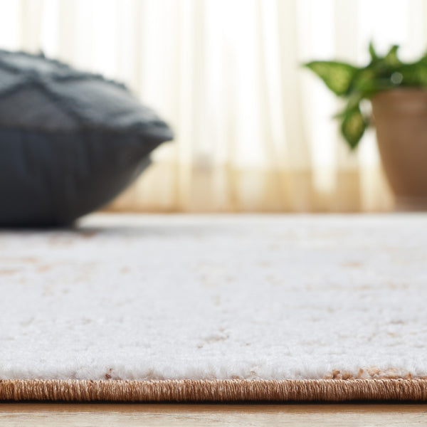 Safavieh Romance Low-Profile Power-Loomed Rug In Rust Beige Ivory — Durable Polyester, Transitional Style, Easy Care 9'-0" x 12'-0" ROM316P-9