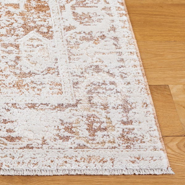 Safavieh Romance Low-Profile Power-Loomed Rug In Rust Beige Ivory — Durable Polyester, Transitional Style, Easy Care 9'-0" x 12'-0" ROM316P-9