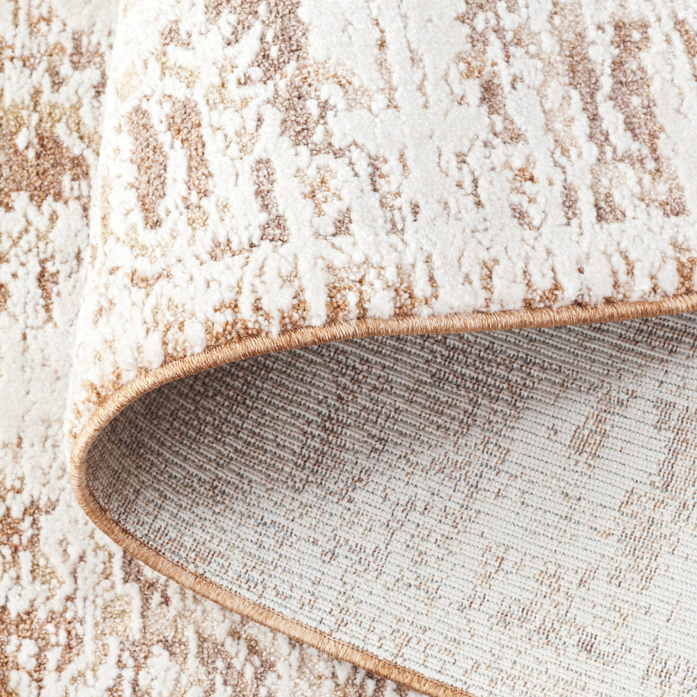 Safavieh Romance Low-Profile Power-Loomed Rug In Rust Beige Ivory — Durable Polyester, Transitional Style, Easy Care 9'-0" x 12'-0" ROM316P-9