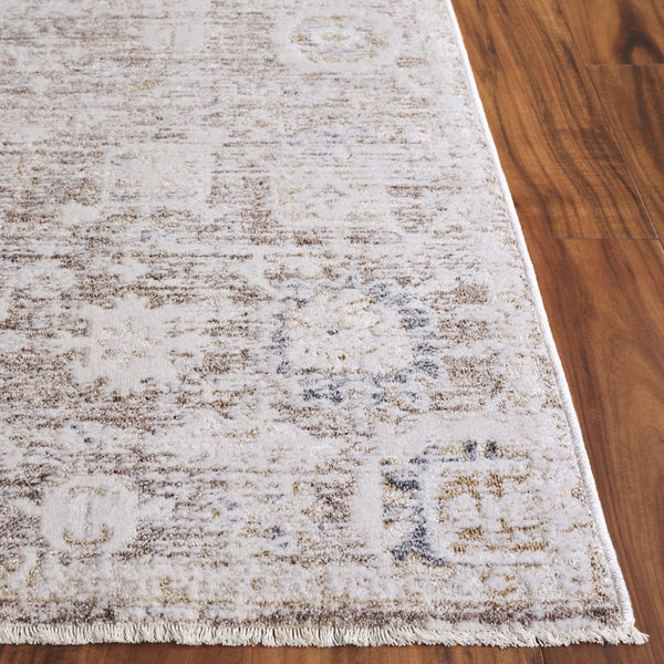 Safavieh Romance Low-Profile Taupe And Ivory Area Rug — Transitional Power-Loomed Turkish Design, Durable Comfort 9'-0" x 12'-0" ROM318E-9