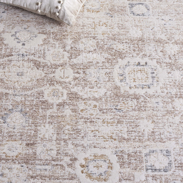 Safavieh Romance Low-Profile Taupe And Ivory Area Rug — Transitional Power-Loomed Turkish Design, Durable Comfort 9'-0" x 12'-0" ROM318E-9