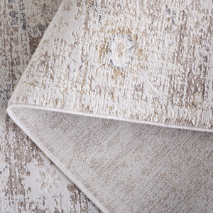 Safavieh Romance Turkish Taupe & Ivory Runner Rug — Modern Pattern-Free Design, Soft Polyester Pile For Hallways 2'-0" x 8'-0" ROM318E-28