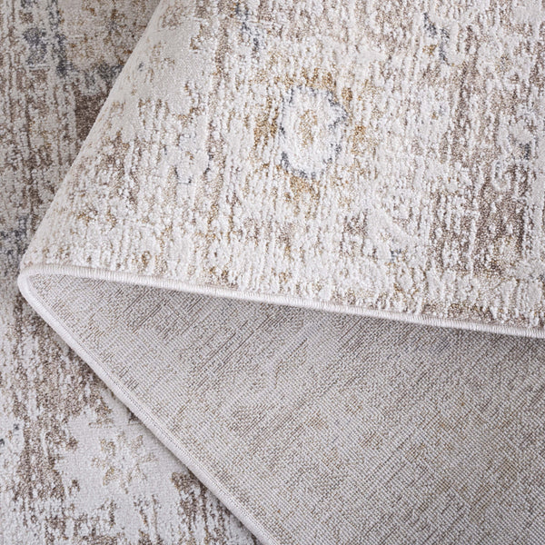 Safavieh Romance Turkish Taupe & Ivory Runner Rug — Modern Pattern-Free Design, Soft Polyester Pile For Hallways 2'-0" x 8'-0" ROM318E-28