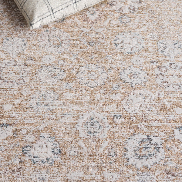 Safavieh Romance Neutral Beige Ivory Area Rug — Low-Profile Soft Polyester Pile, Power-Loomed Transitional Elegance 5'-3" x 7'-6" ROM320B-5