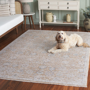 Safavieh Romance Runner In Beige And Ivory Tones, Low-Profile Durable Pile, Transitional Elegance For Halls 2'-0" x 8'-0" ROM320B-28