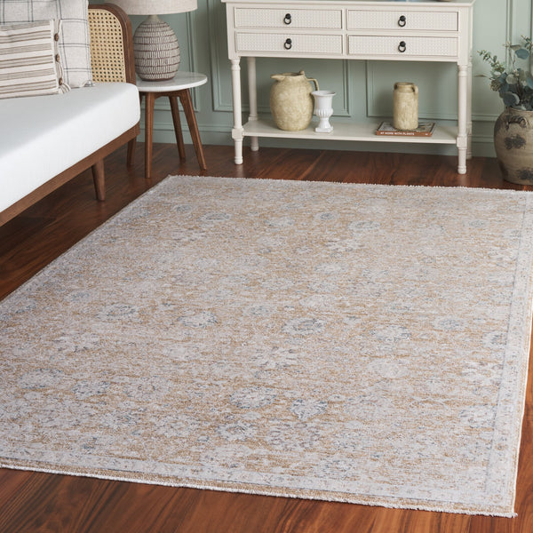 Safavieh Romance Runner In Beige And Ivory Tones, Low-Profile Durable Pile, Transitional Elegance For Halls 2'-0" x 8'-0" ROM320B-28