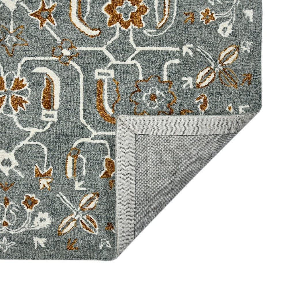 Amer Rugs Romania Hand-hooked Floral Area Rug In Luxurious Wool, Perfect For Stylish Home Décor And Comfort Orange,Gray Wool Rom50203