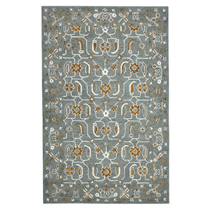 Amer Rugs Romania Hand-hooked Floral Area Rug In Luxurious Wool, Perfect For Stylish Home Décor And Comfort Orange,Gray Wool Rom50203