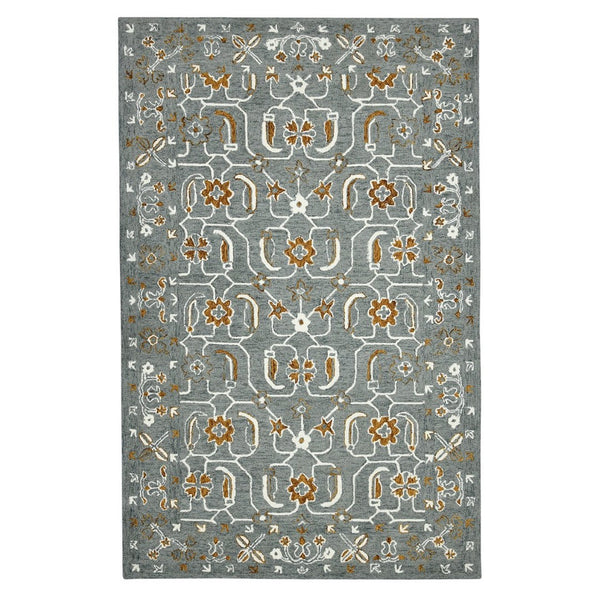 Amer Rugs Romania Hand-hooked Floral Area Rug In Luxurious Wool, Perfect For Stylish Home Décor And Comfort Orange,Gray Wool Rom50203