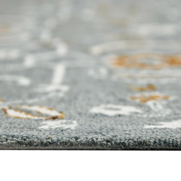 Amer Rugs Romania Hand-hooked Floral Area Rug In Luxurious Wool, Perfect For Stylish Home Décor And Comfort Orange,Gray Wool Rom50203