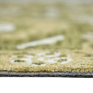 Amer Rugs Romania Hand-hooked Floral Area Rug In Luxurious Wool, Perfect For Stylish Home Décor And Comfort Olive Green Wool Rom60203