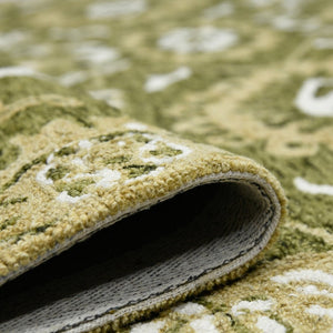 Amer Rugs Romania Hand-hooked Floral Area Rug In Luxurious Wool, Perfect For Stylish Home Décor And Comfort Olive Green Wool Rom60203