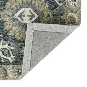 Amer Rugs Romania Hand-hooked Floral Area Rug In Luxurious Wool, Perfect For Stylish Home Décor And Comfort Gray Wool Rom70203