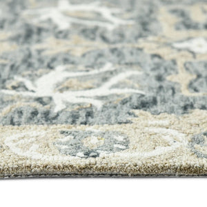 Amer Rugs Romania Hand-hooked Floral Area Rug In Luxurious Wool, Perfect For Stylish Home Décor And Comfort Gray Wool Rom70203