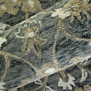 Amer Rugs Romania Hand-hooked Floral Area Rug In Luxurious Wool, Perfect For Stylish Home Décor And Comfort Gray Wool Rom70203