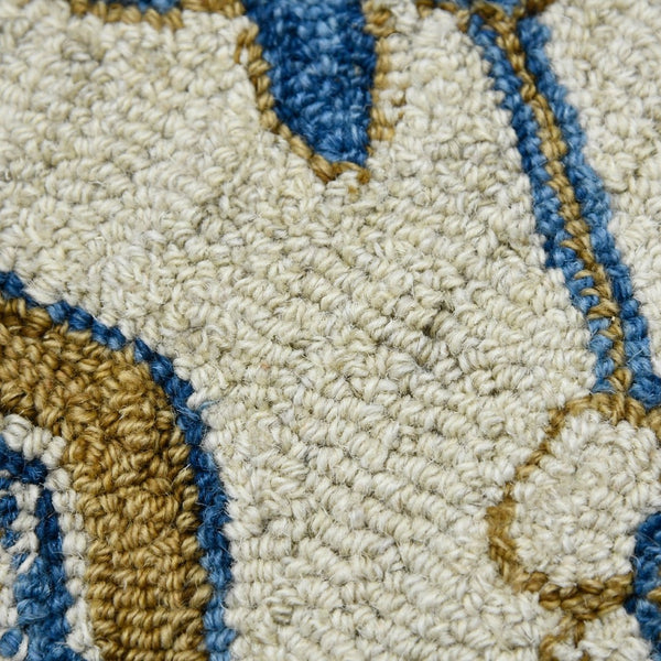 Amer Rugs Romania Hand-hooked Floral Area Rug In Luxurious Wool, Perfect For Stylish Home Décor And Comfort Royal Blue Wool Rom80203