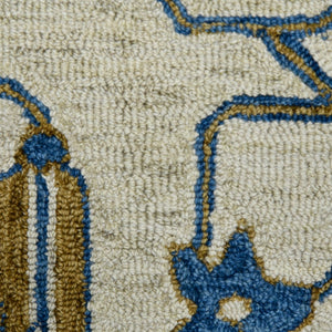 Amer Rugs Romania Hand-hooked Floral Area Rug In Luxurious Wool, Perfect For Stylish Home Décor And Comfort Royal Blue Wool Rom80203